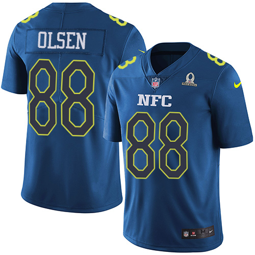 Nike Panthers #88 Greg Olsen Navy Men's Stitched NFL Limited NFC Pro Bowl Jersey
